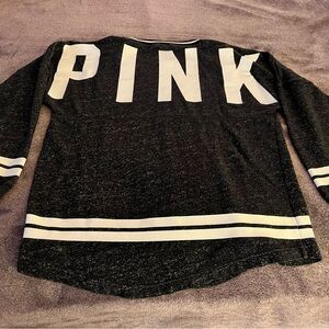 Victoria's Secret PINK Charcoal Long Sleeve Tee